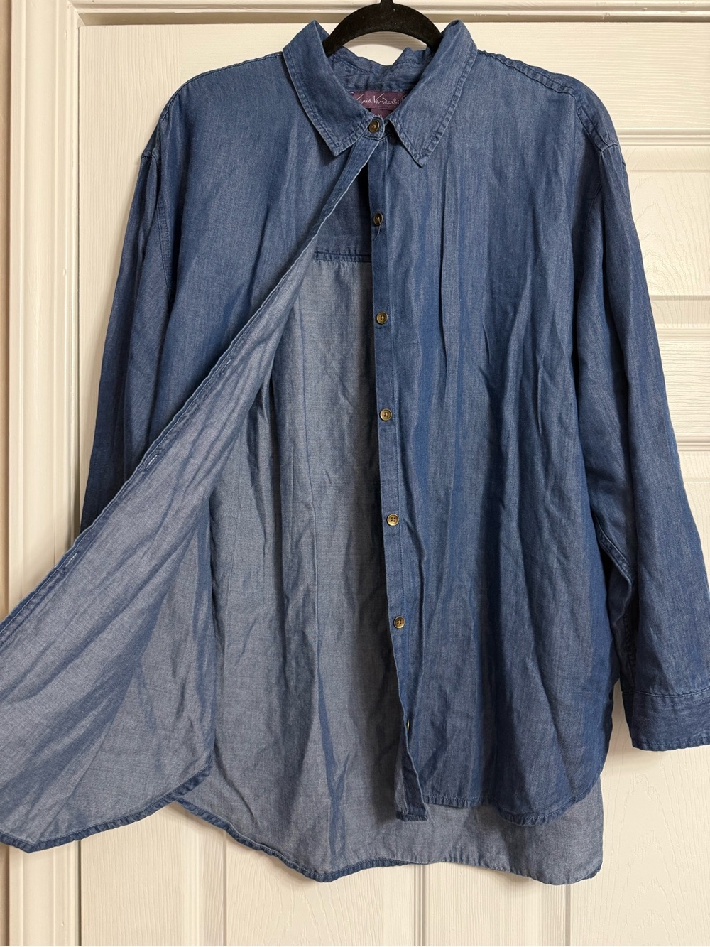 Gloria Vanderbilt Women’s Denim Shirt in Blue
